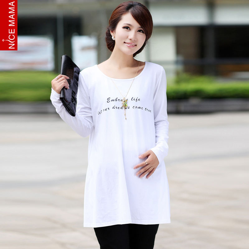 Free shipping Nice mama maternity clothing autumn maternity top maternity t-shirt 4176