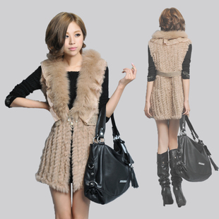 free shipping Noble fox fur full-body rex rabbit hair fur coat