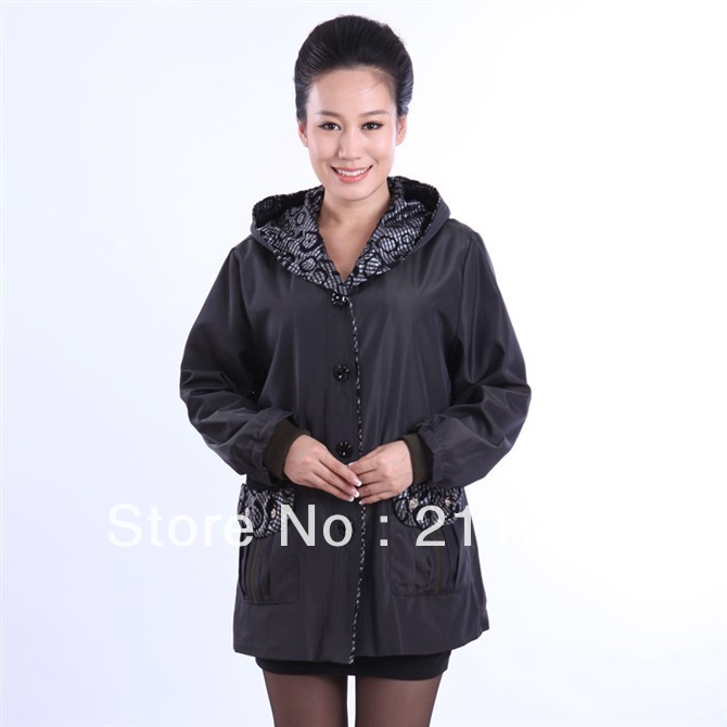 Free shipping of CNRAM Autumn quinquagenarian  fashion plus size casual mother clothing trench