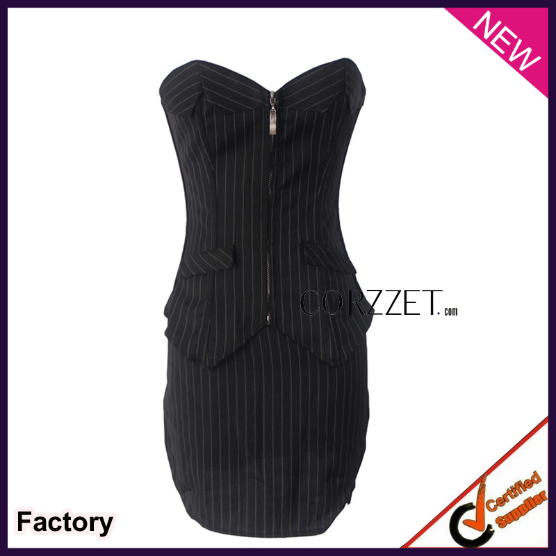 Free shipping Office Lady Corset Suit