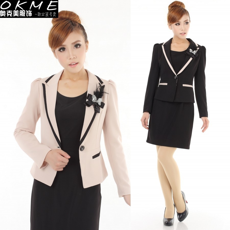 free shipping Okme 2013ol formal work wear set women's one-piece dress set 506 .