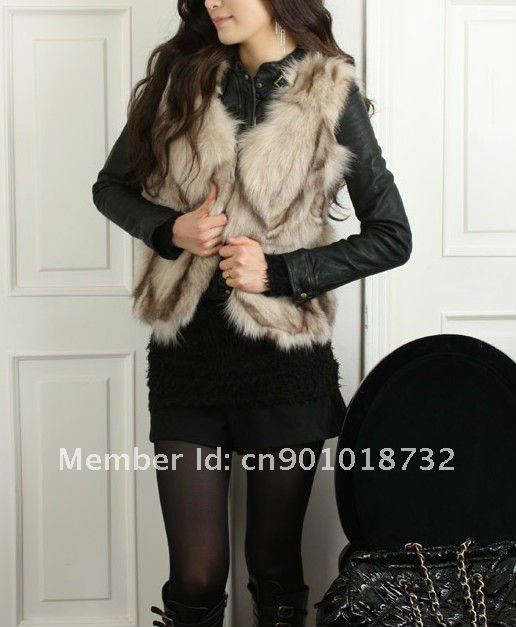 Free Shipping On Sale Retail Fox Lady Fashion Vest 11YY-XM013