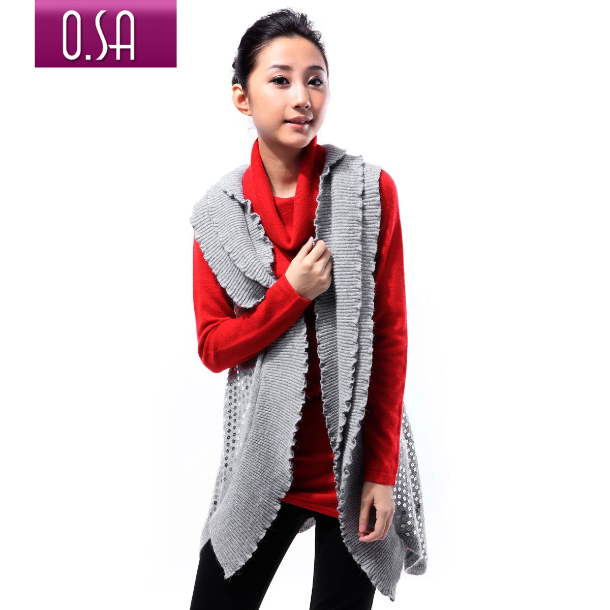 Free shipping Osa2011 women's medium-long loose cardigan sweater e00911