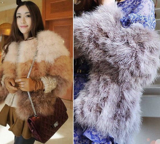 free shipping Ostrich wool fur coat turkey wool short design 2012