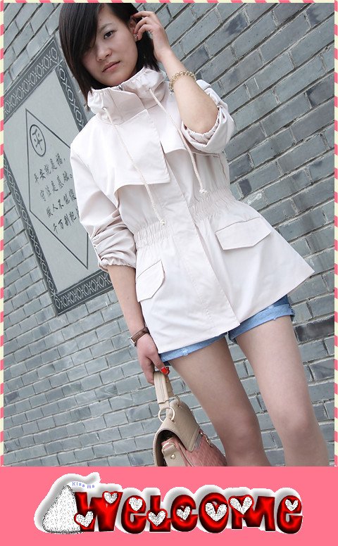 Free Shipping Outerwear 2012 Slim Waist Zipper Small  Short Jacket Solid Color