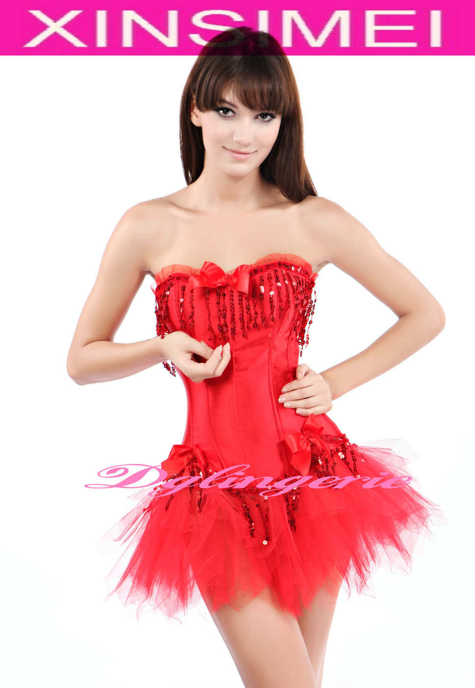 Free shipping overbust dress corset