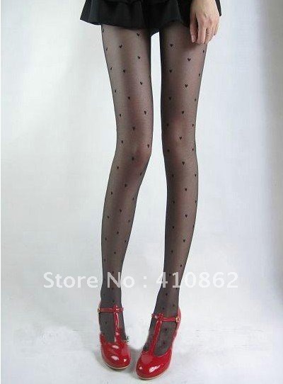 Free shipping,Packet core silk, jacquard, tights, love, bowknot, render socks, female filar socks even pants