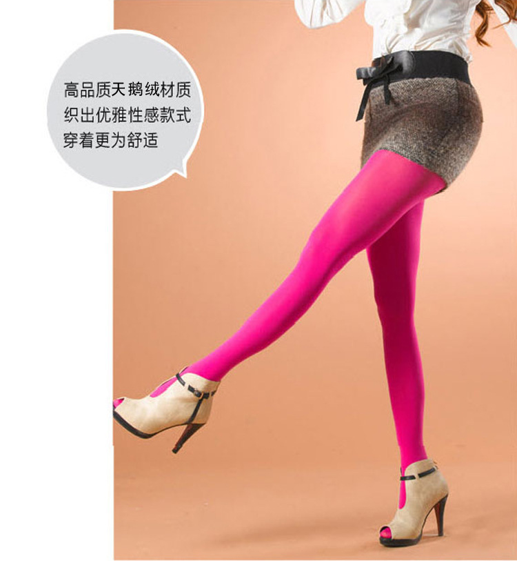 Free shipping pants autumn and winter thickening  candy color 80D velvet pantyhose leggings tights5906