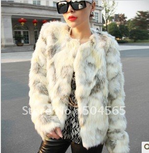 Free Shipping PC-005 Europe Women's Wool Fur Coat Winter Warm Long Sleeve Jackets Fur Clothing Outerwear