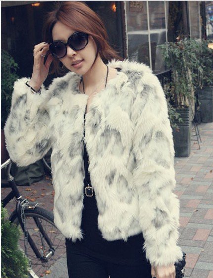 Free Shipping PC-008 Europe Style Women's Rabbit Fur Coat Winter Warm Long Sleeve Jackets Fur Clothing Outerwear