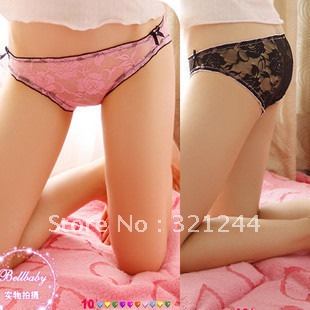 Free shipping/Pierced Butterfly lace sexy underwear/ princess sexy /ladies panties /briefs/S-WNK002