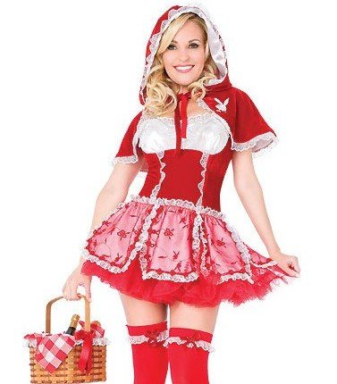 Free shipping! Playboy Little Red Vixen Halloween Party costume cosplay Dress Sexy lingerie 2220