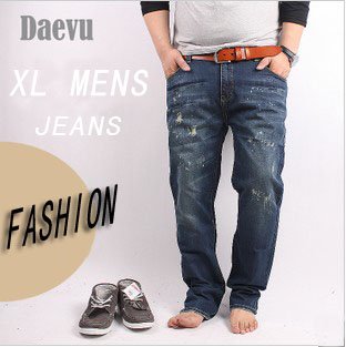 Free Shipping  Plus Big Size XL-6XL Men's jeans,Fashion Classic Straight Leg Jeans ,Original New Brand Wholesale and  Retail