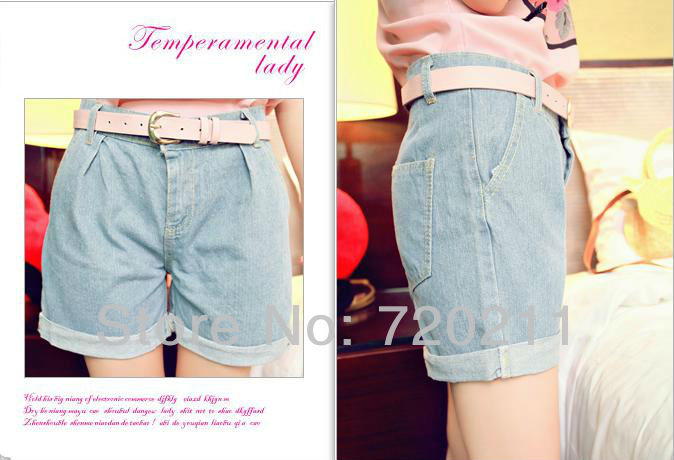 Free shipping Plus size Jeans shorts women 2013, hot selling cheapmid waist shorts 2013