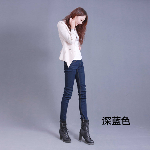 Free shipping Plus velvet thickening jeans women pencil pants trousers plus size trousers female boot cut women's jeans