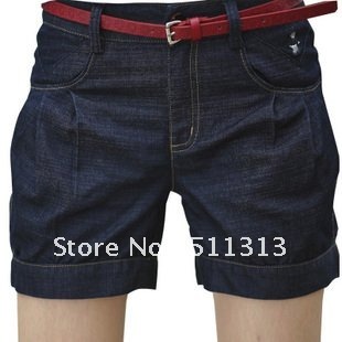 FREE SHIPPING popular vintage hemming denim shorts