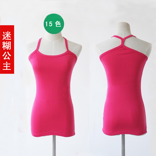 free shipping Princess slim all-match y vest long design basic vest y spaghetti strap vest 100% cotton