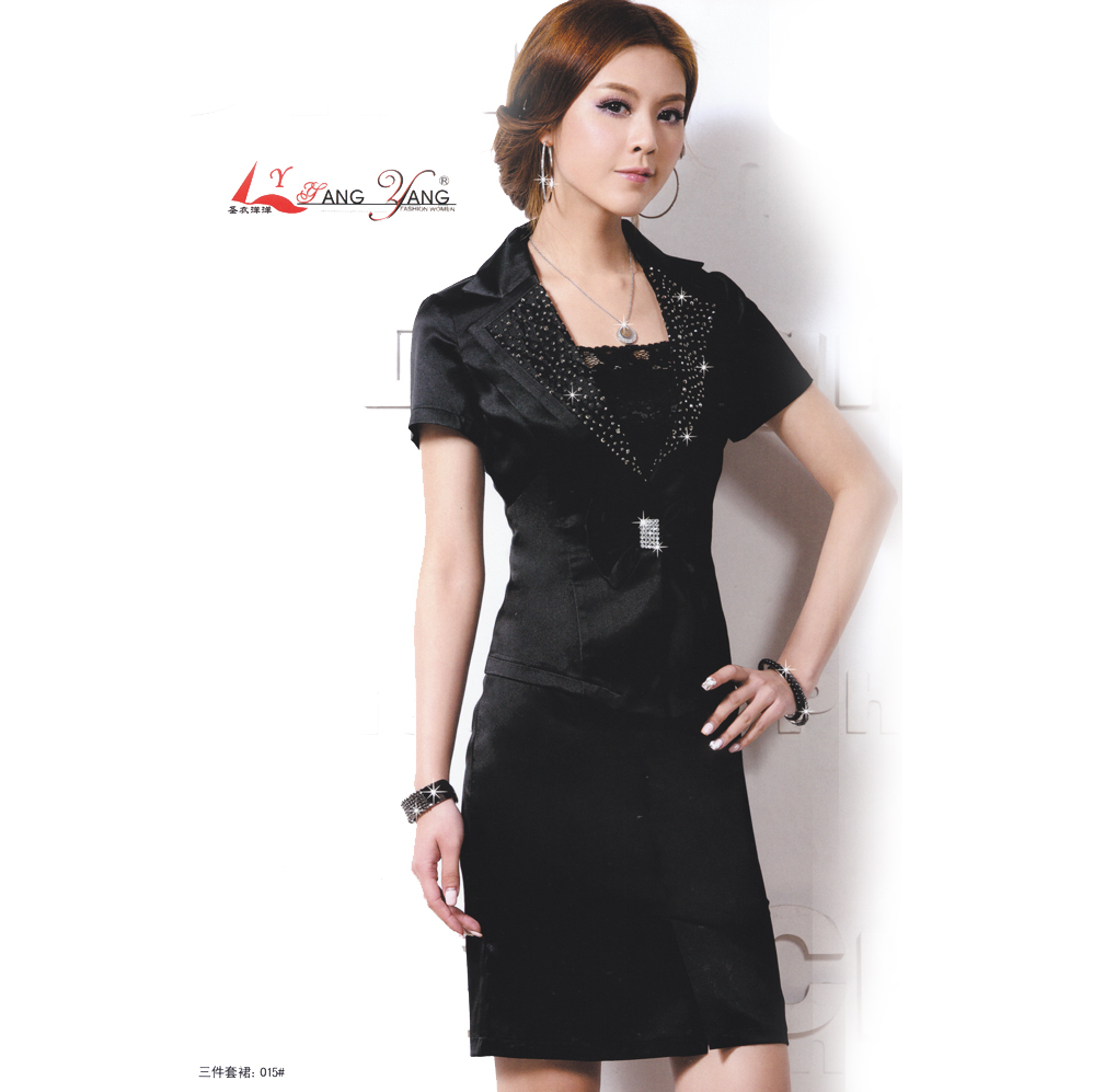 Free shipping Professional set women's fashion piece set skirt suit tooling formal 015 160