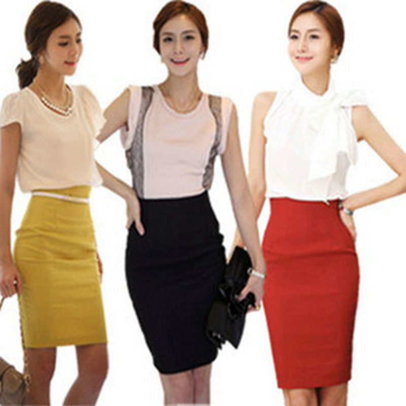 Free shipping Professional set women's summer white collar set elegant work wear OL outfit dress skirt female