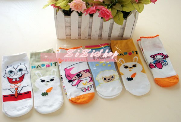 Free Shipping Promoting Lovely Family Cotton Sock Slipper / /All socks are sent at random hzx0320