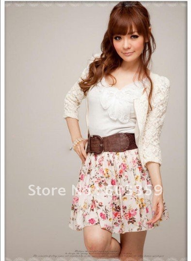 Free Shipping,Promotion,Graceful Ladies' Lace Jacket,Hot Sale Women Short Jacket,BLACK&WHITE#0138