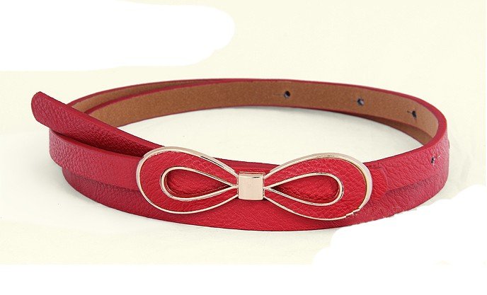 free shipping  pu leahter bow dressbelt,lady many colors lady leather butterful belt for clothes wholesale women skinny belt