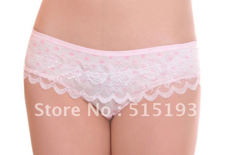 Free Shipping Pure Cotton Fashion Candy Lady Underwear Women's Panties Pink Wholesale Prices for Underwear   AC104