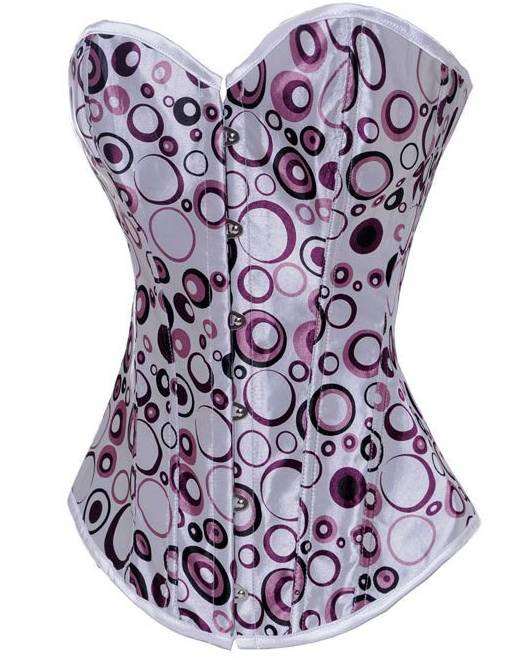 Free shipping!! Purple Circle Printed Corset Sexy lingerie wholesale retail 8916