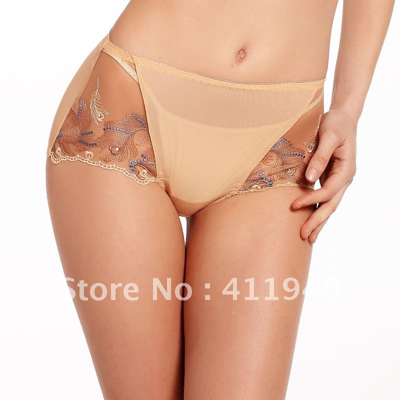 Free shipping, QIANNAIMEI 2012 new arrival panty gauze lace solid color triangle panties female sexy