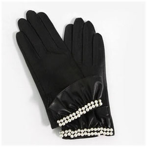 Free shipping R5151 autumn and winter thermal black sheepskin leather thermal gloves