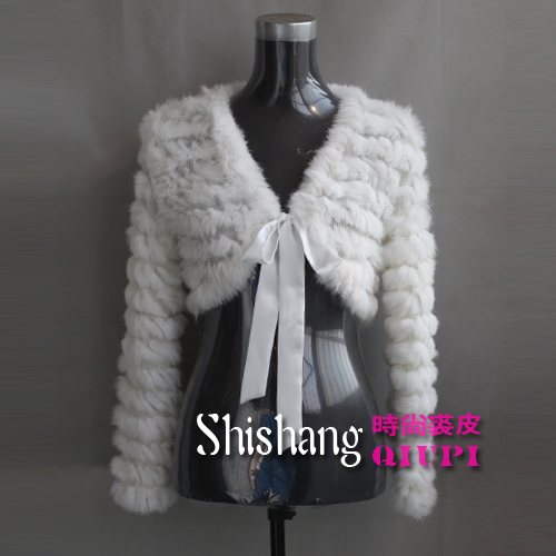 free shipping Rabbit fur knitted fur coat short design fur waistcoat