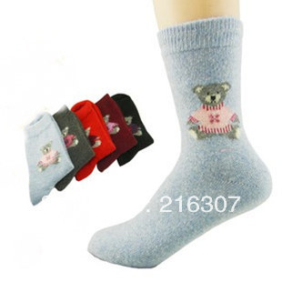 Free Shipping Rabbit wool thermal socks