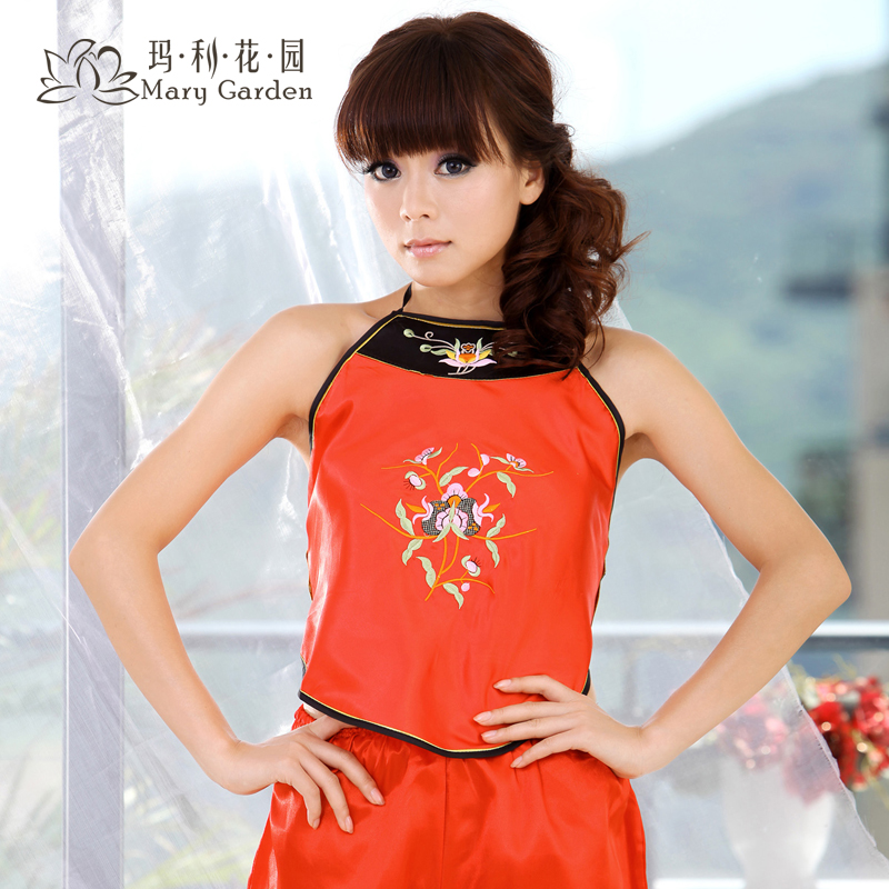 Free shipping Red bride women's sexy apron sleepwear women's underwear