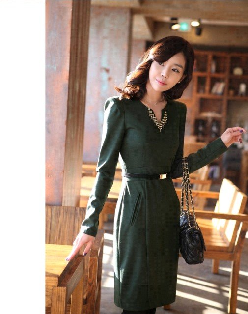 free shipping + Render long-sleeved dress+ large wholesales  size : S M L XL XXL XXXL  95