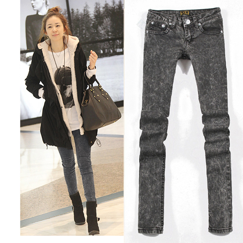 FREE SHIPPING! Retail and Wholesale! 2013 Hot autumn and winter classic wash tight jeans