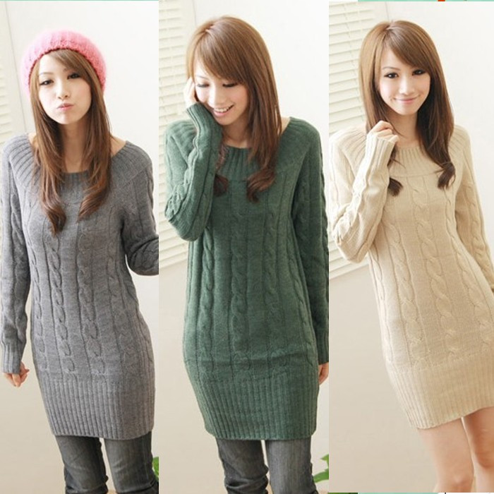 free shipping Retail autumn cute fashion slim pure long sleeve 6colors O-neck women's Casual pullover sweater R13116