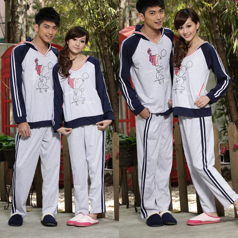 Free shipping Retail Cotton Sleepwear set.PajamasLeisure wear.