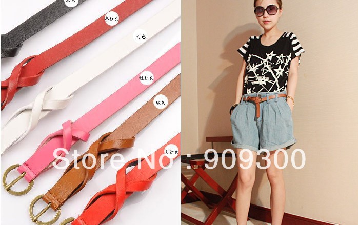 Free shipping Retail&wholesale 2013 fashion design simple leather  belt for women