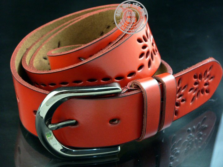 free shipping ,retail, wholesale men/women genuine leather belt,lady cow leather hollow out belts