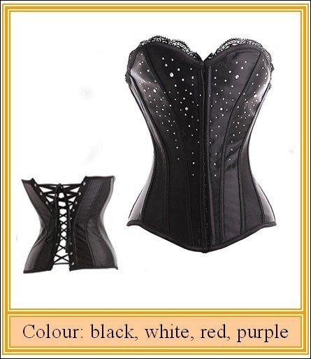 Free shipping! Rhinestones Diamanted Corset Sexy lingerie !wholesale