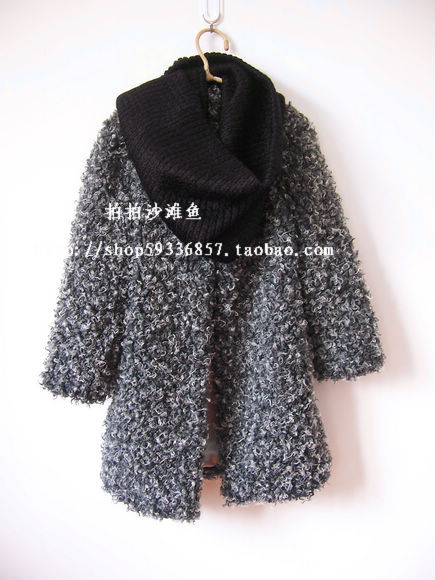 free shipping Roll berber fleece outerwear medium-long outerwear fur coat