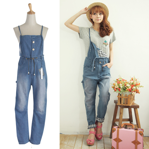 Free shipping, Roll up 2013 plaid hem tooling spaghetti strap pants one piece suspenders trousers 0319