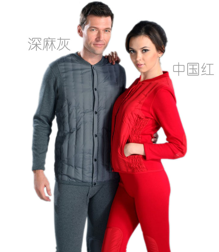 free  shipping Royal down thermal underwear male set plus velvet thickening