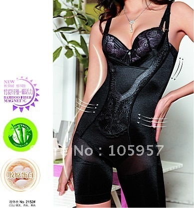 Free Shipping Seamless collagen one piece body shaper underwear with two color , retail&wholesale