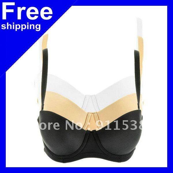 Free shipping Seamless slip-resistant no shoulder tape bra perfect bride underwear cup plus size large cup h088