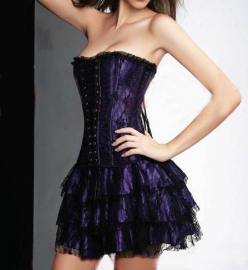 Free shipping sery dance skirt stage outfit Purple corsets and bustiers with Ballet skirt