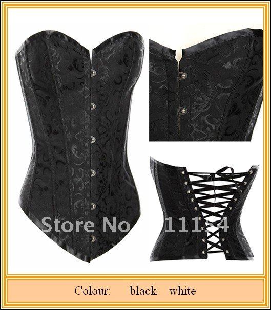 Free shipping!!! Sexy Black Floral Tapestry brocade corset Lingerie sexy corset !wholesale