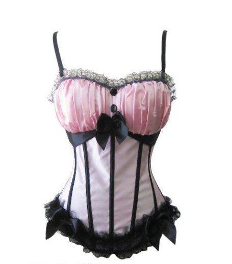 Free shipping!  Sexy Bra Corset,Three Bows and Lace Corset with G-string  wholesale or retail