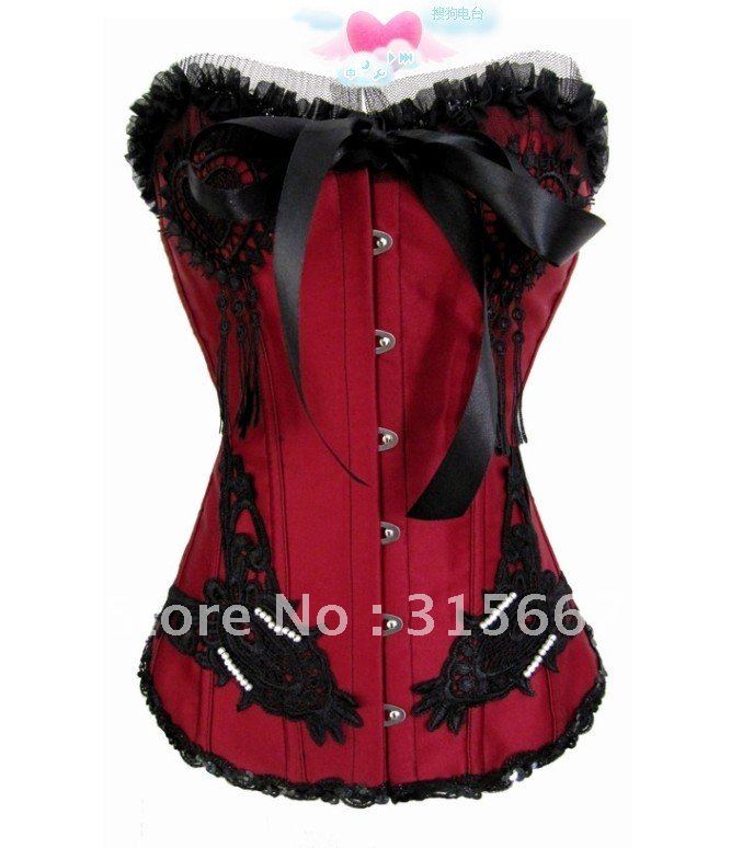 free shipping sexy corset,lingerie ,bustier ,slim lift body shaper ,a set 2pcs include corset +G-string for women SFM5119