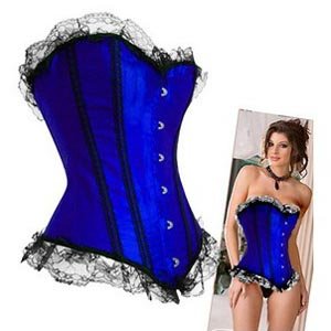 Free shipping Sexy corset shaper lace bow corset lingerie white/black/blue/red shapeware A1221